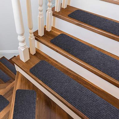 China Indoor and Outdoor Self Adhesive Skid Resistant Washable Stair Treads Non Slip Stair Carpet Stair Mat for sale