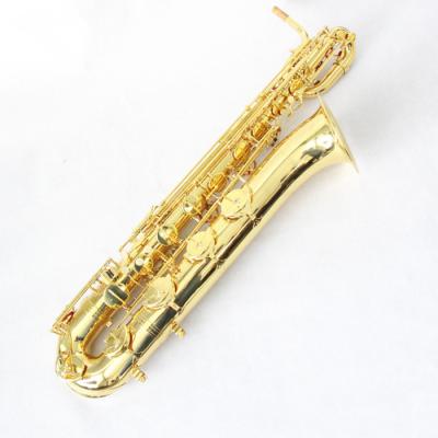 China Hot Selling Antique Silver Gold Lacquered Antique Gold Baritone Saxophone for sale