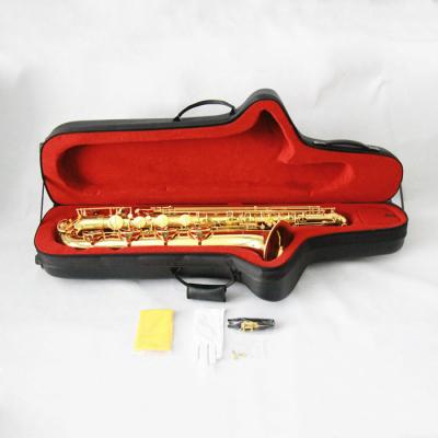 China Gold lacquer lacquer made of yellow brass eb gold flat baritone saxophone for sale