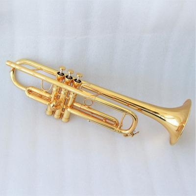 China Gold Plated Trompeta Professional Bb Trumpet China Professional Copper Body 24k Gold Plated Trumpet for sale