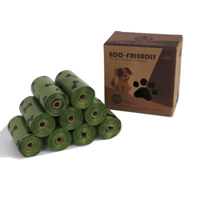 China K and B 8 Rolls Sustainable Eco Friendly Biodegradable Dog Poop Bags Pet Waste Bag for sale