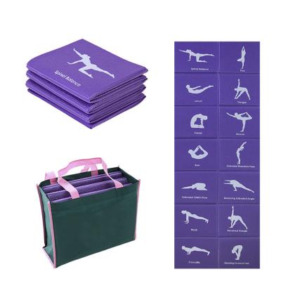 China Durable Anti-skid Washable Waterproof K&B Wholesale Foldable Yoga Mat PVC Fitness Non-Slip Custom Printing Washable Mat for sale