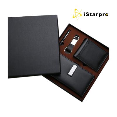 China Wholesale Farming Hot Sale Fathers Day Gift Set Notebook with Key Chain Wallet Pen and Box Custom Gift Set for sale