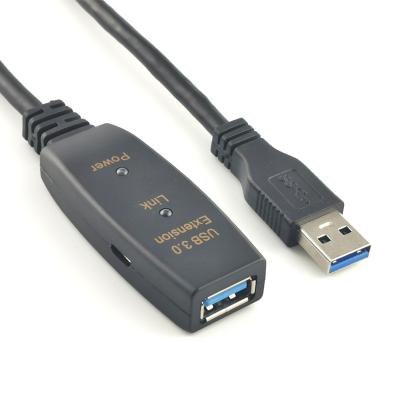 China 30Ft USB 3.0 Camera Extension Cable With Booster Repeater Supplement 10 Meters for sale