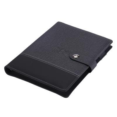 China Gifts A5 Diary Notebook Wireless Power Charging Promotional Advertising Portable Bank for sale