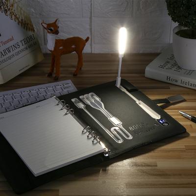 China Cordless Lamp Diary A5 Notebook Power Bank With Flash Driver And Lamp for sale