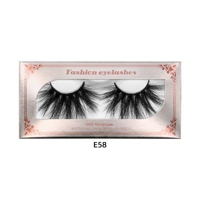 China 2021 Latest Faux Mink Eyelashes Fashion Eye Lashes 25mm Natural Faux Mink Eyelashes Vendor Natural Black Wholesale for sale