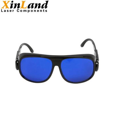 China Las nuevas gafas de seguridad de la protección del laser del diseño 590nm-690nm duplican pies pueden protección girada y contraída del laser del ojo en venta