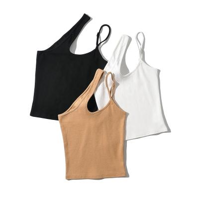 China Solid color fuzhoudaisiya T-shirts yoga top tank top cotton crop top slim fit breathable sleeveless vest vest for sale