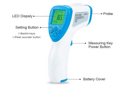 Китай Экран LCD цвета TUV 3 не контактирует ультракрасный термометр продается