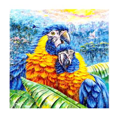 China CLASSIC Art Mosaic Mural Customized Hand cut mosaic the Parrot mosaic mural for sale