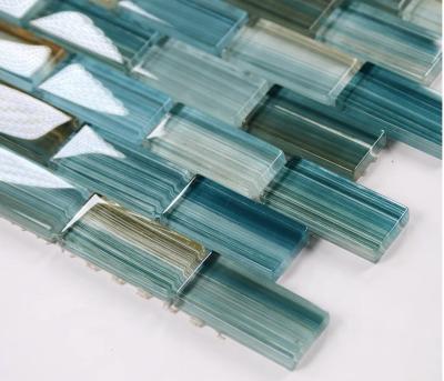 China Parquet Hand painting glass mosaic Hand painting crystal glass mosaic HF-GM213 for sale