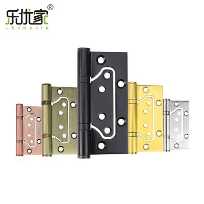 China wood door 4 inch sus 304 stainless steel sub matt black flush door hinges for wood door for sale