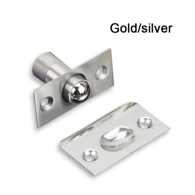 China Wholesale Brass Ball Hook Cabinet Door Wooden Door Factory Stainless Steel With Strike Plate for sale