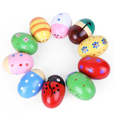 China Hot Selling Early Educational Musical Instrument Toys Game For Children Kids Sand Wooden Egg for sale