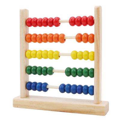 China Montessori Preschool Educational Hot Selling Wooden Abacus Early Educational Toys For Children Number Counting Wooden Abacus Frame for sale