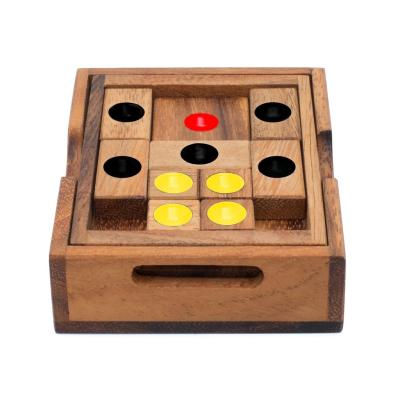 China Educational Intelligence Top Developing Fashion Open Puzzle Wooden Games For Adults Klotski Wooden Puzzles for sale