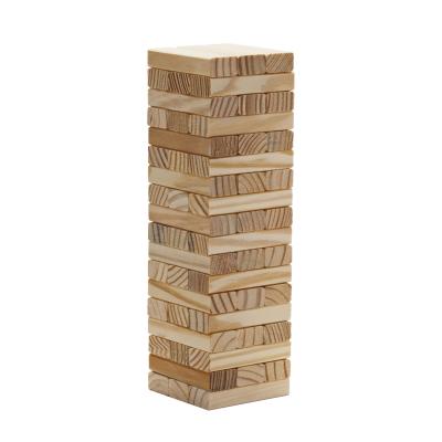 China Construction Toy Hot Sale Wooden Stacking Games Hardwood Building Toys Wooden Tumbling Tower Set for sale