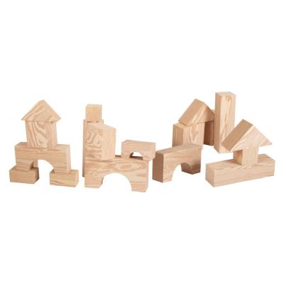 China The Toy Hot Sale Kids Toys Wooden Shape Building Block The Educational Game Toy Wooden Building Blocks for sale