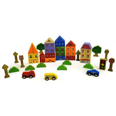 China Construction Toy Hot Sale Custom Large Display Toy Wooden Block Toys For Kids Wooden Building Blocks for sale