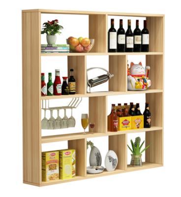 China 2021 Hot Sale Multifunctional Multi-Layer Shelving Viable For Household European Design Wooden Rack Wall Mounted Wine Rack for sale