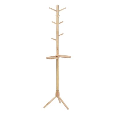 China Modern Entryway Modern Movable White Wood 3 Layer Coat Rack For Living Room for sale