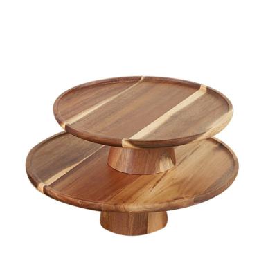 China Wooden cupcake viable simple birthday wedding supplies veneer stand cup cake stand for sale for sale