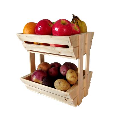 China Amazon Product Logo Custom Household Shelf Bamboo Viable Hot Selling Fruit Basket Folding Wooden Fruit Basket Rack for sale