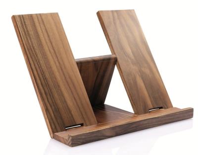 China Environmentally Friendly Hot Selling Foldable Stand Reading Wooden Book Rack Cook Book Product Wholesale Wooden Adjustable Folding Table Stand for sale