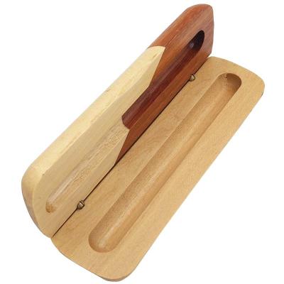 China 100% Eco-Friendly Amazon Success Logo Wooden Pen Box Custom Fountain Pen Pencil Case Gift Box For Business for sale