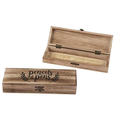 China 100% Wholesales Eco-friendly Wooden Promotional Gift Box or Case, Customized Logo Printing Pencil Case for sale