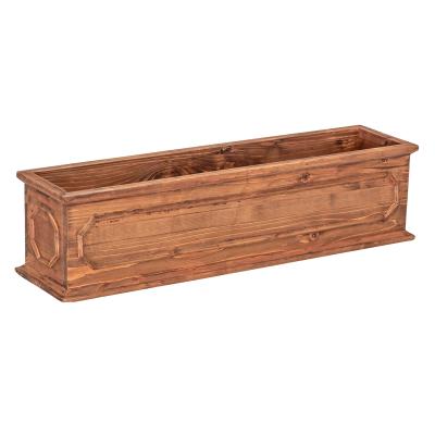 China Large Modern Wooden Garden Bed Flower Pot Planter Bamboo Box for sale