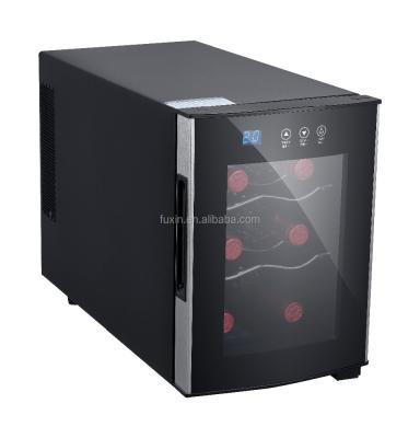 China Touch Screen Temp.Control & LED Display Wine Fridge With 6 Bottles , Thermoelectric Wine Cooler Fridge for sale