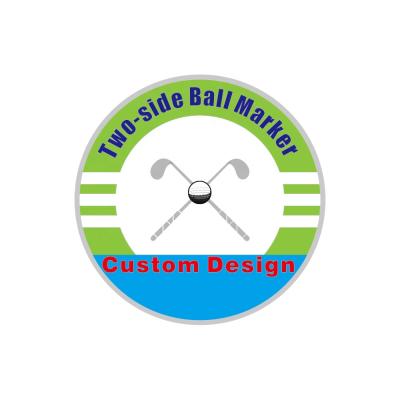 China West Double Side Custom Logo Golf Ball Marker for sale