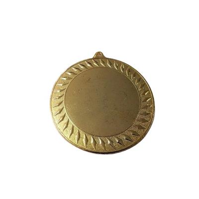 China Europe Leaf Edges Metal Shiny Brass Embossed Blank Medal for sale