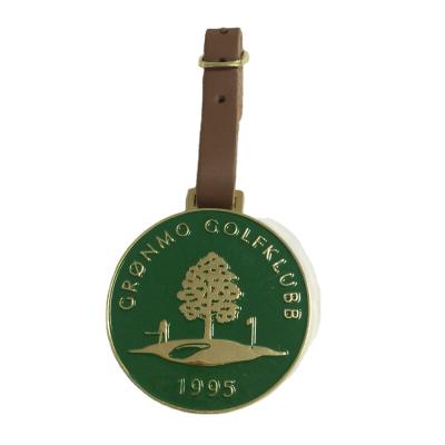 China Custom Metallic Purse Metal Golf Bag Tags Custom Logo Name Tag Metal Luggage Bag Tags for sale