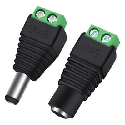 China CCTV Camera DC Plug Power Male 2.1 / 5.5mm To Terminal Block Adapter for sale