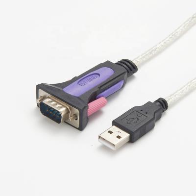 China Transparent Free Conductor USB RS232 DB9 To Serial Cable RS232 Male Male To USB Cable for sale