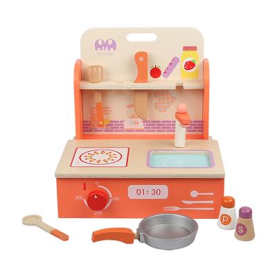 China Pretend Play Toy Set New Wooden Children's Room Mini Kid's Barbecue BBQ Toy for sale