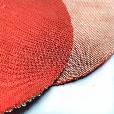 China Flame Retardant Orange Color Kevlar Aramid Fabric High Temperature Resistant Aramid Fabric In Knitted Fabric for sale