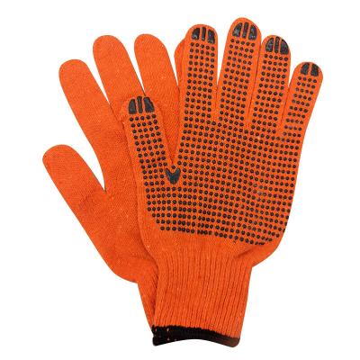 China Wind Abrasion Proof Anti-Slip Waterproof Abrasion Resistant Work Protection Customized Colors Breathable And Non-slip PVC Dotted Cotton Gloves For Factory Work for sale