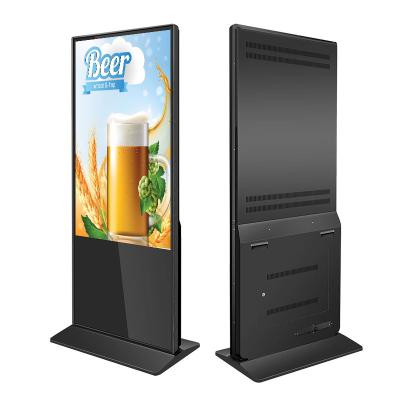 China 55 Inch Indoor Floor Standing 4G Wifi LCD LED Screen Totem Kiosks Digital Indoor Advertising Signage and Display for sale