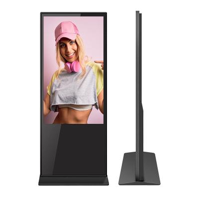 China Indoor Interactive Advertising Kiosk 49inch Floor Standing Totem Display Android Touch Screen for sale