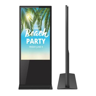 China Indoor 32 43 49 55 65 75 Inch Touch Screen LCD Floor Standing Totem Display Signage Advertising Kiosk For Shopping Mall for sale