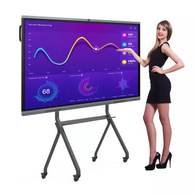 China 65/75/86/100/110 Inch Multi Finger Touch Screen LCD Display Meeting Room Smart Electronic Digital Interactive Smart White Board 86inches for sale