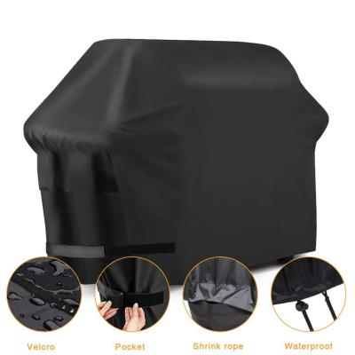 China Water Resistant Patio Furniture Covers Outdoor Waterproof BBQ Cover UV Black BBQ Duty Grill Cover for sale