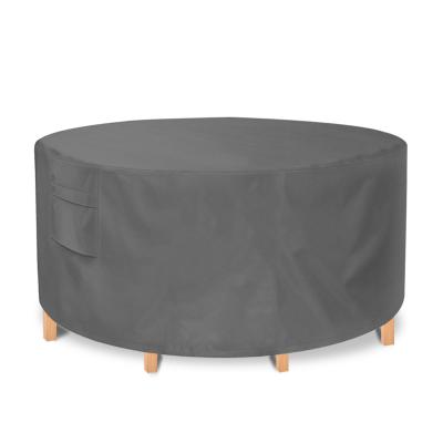 China Water Resistant Patio Furniture Covers Round Shape Portable Cover 600D Oxford Cloth Foldable Packing Protective Furniture Cover Waterproof Garden for sale