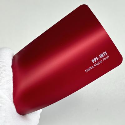 China Matte Metal Red  Hydrophobicity 1.52X16m  color paint protection film matte ppf wrap for sale