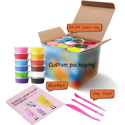 China Modeling 2021 Educational DIY Modeling Tools Soft Clay Kit Bar Soft Playdough Foam Set Accessories Air Dry Polymer Clay for sale