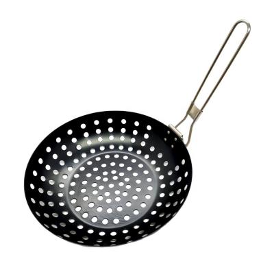 China High Quantlty Non-Stick Non-Stick Round BBQ Grill Pan With Handle for sale